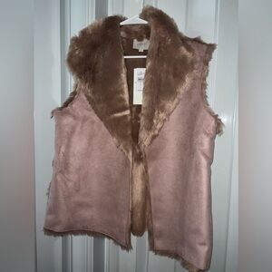 Loft Reversible Faux Fur Vest XL New with tags